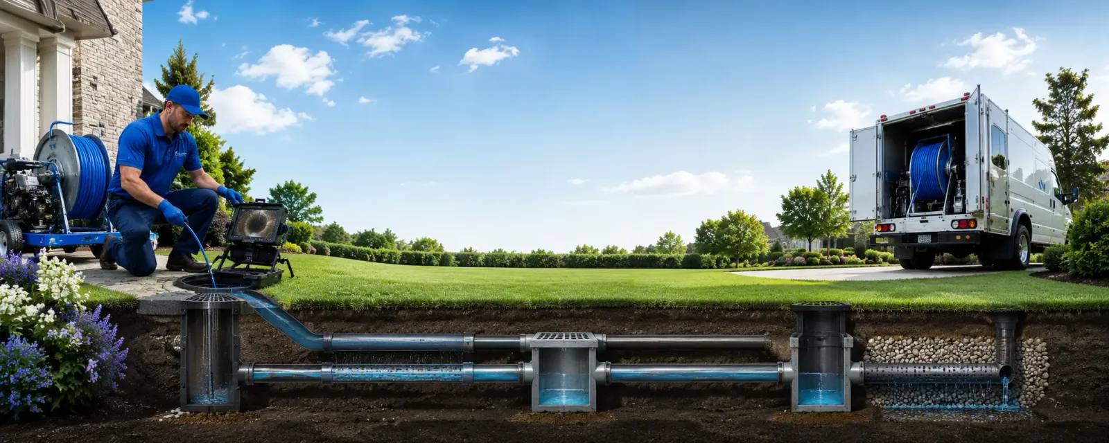 Outdoor drain cleaning information for University, MS